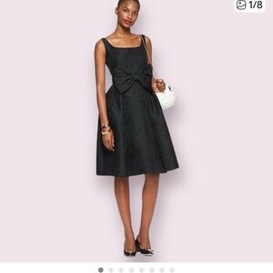 Kate Spade Black Midi Dress with Bow
